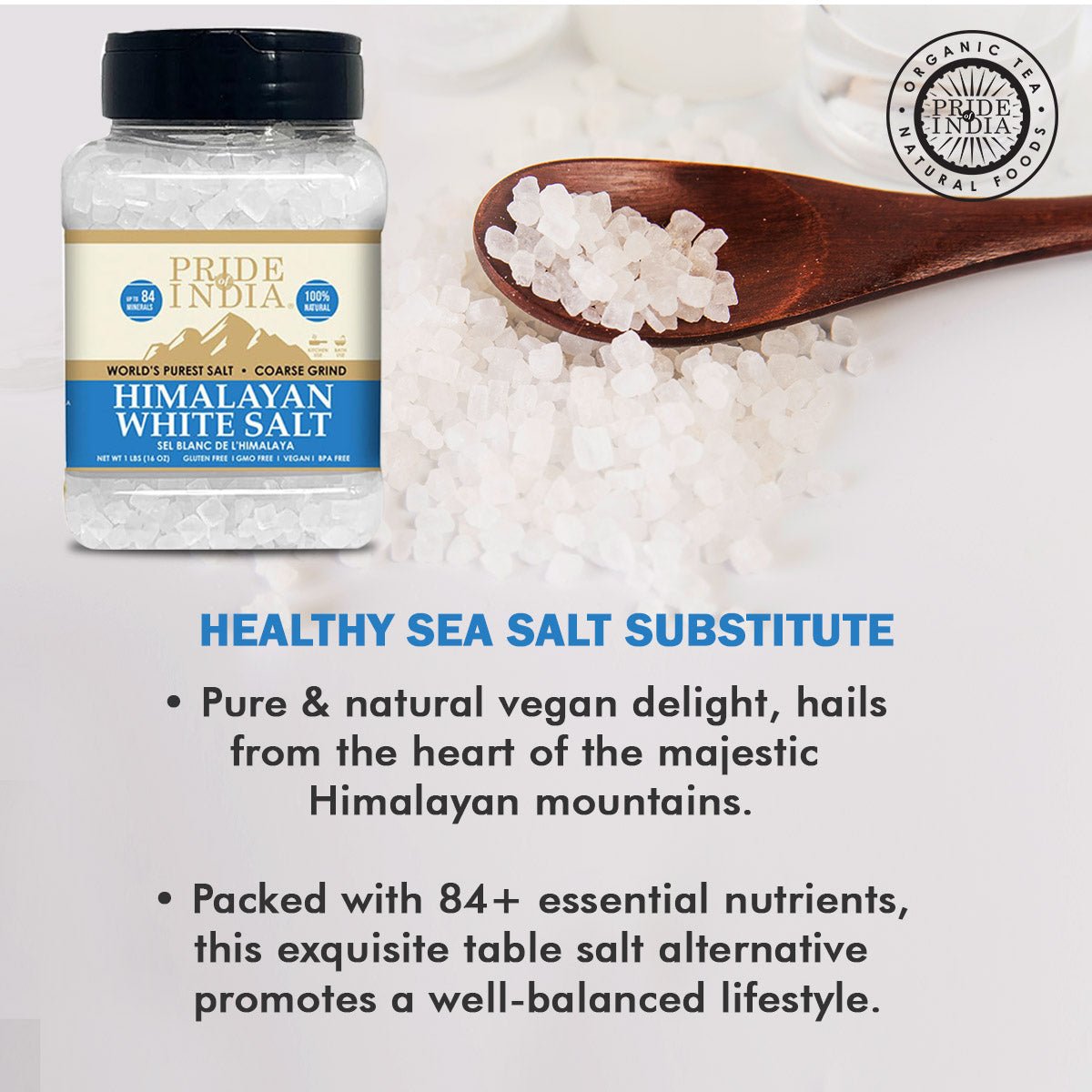 Himalayan White Rock Salt - Coarse Grind - PureMatcha Blends